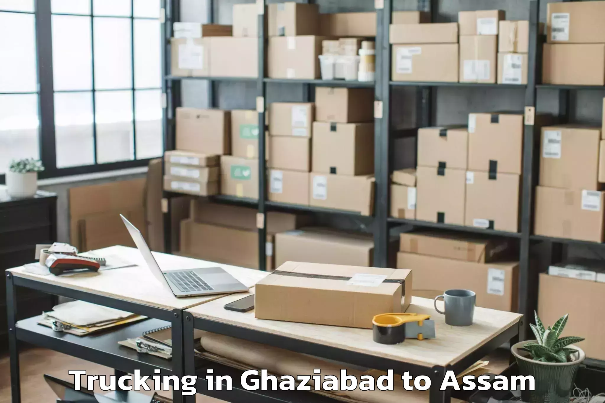 Top Ghaziabad to Biswanath Charali Trucking Available